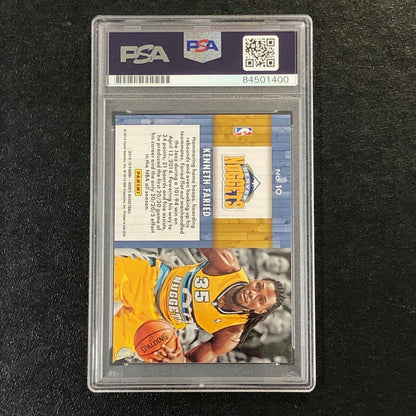 2014-15 NBA HOOPS LIGHTS CAMERA ACTION #10 Kenneth Faried Signed AUTO PSA Slabbe