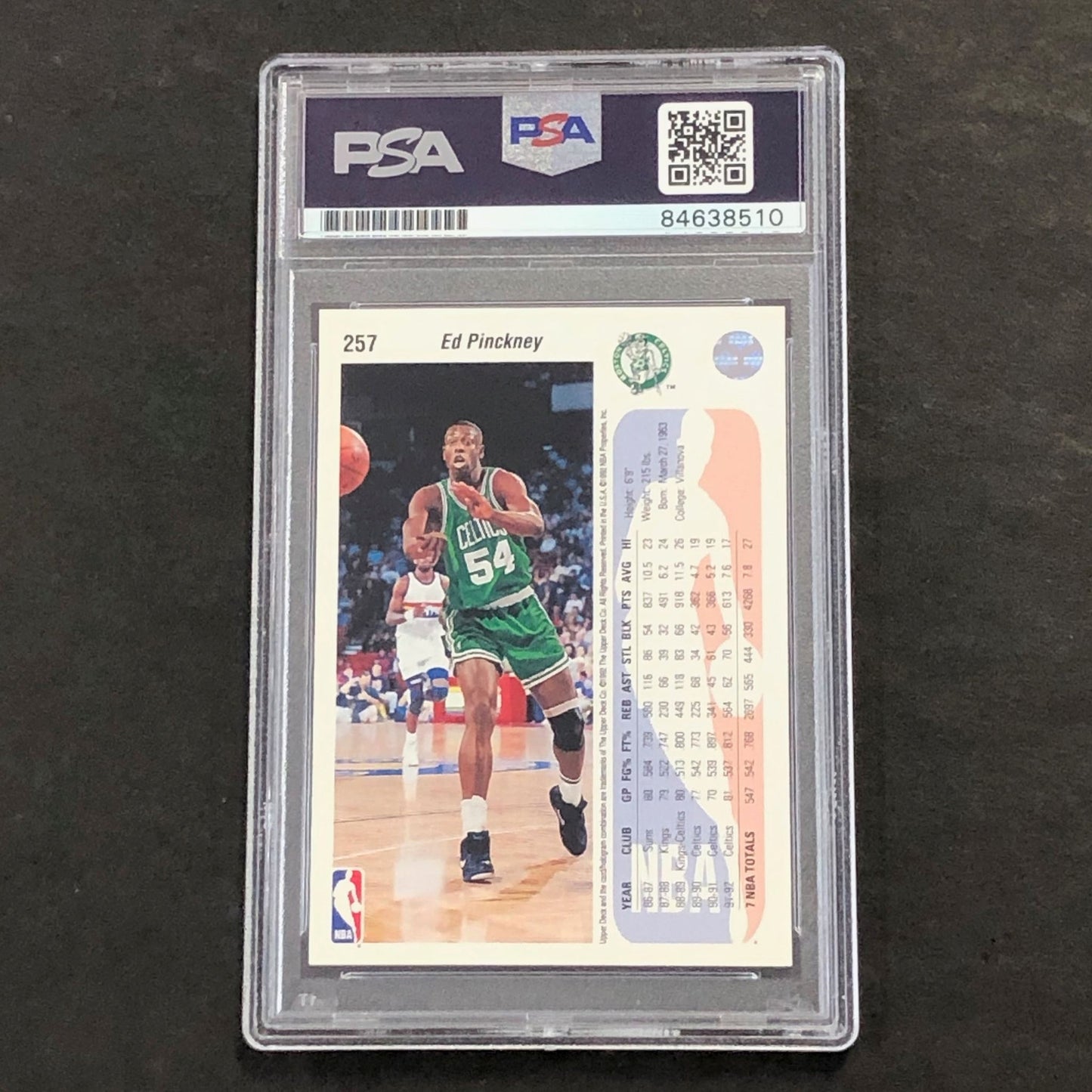 1993-94 Fleer #257 Ed Pinckney Signed Card AUTO PSA Slabbed Celtics