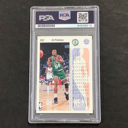 1993-94 Fleer #257 Ed Pinckney Signed Card AUTO PSA Slabbed Celtics
