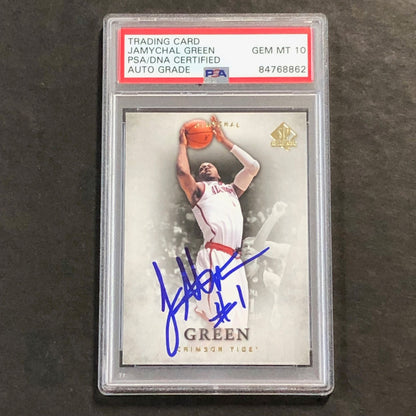 2012-13 SP Authentic #50 JaMychal Green Signed Card AUTO 10 PSA Slabbed Crimson