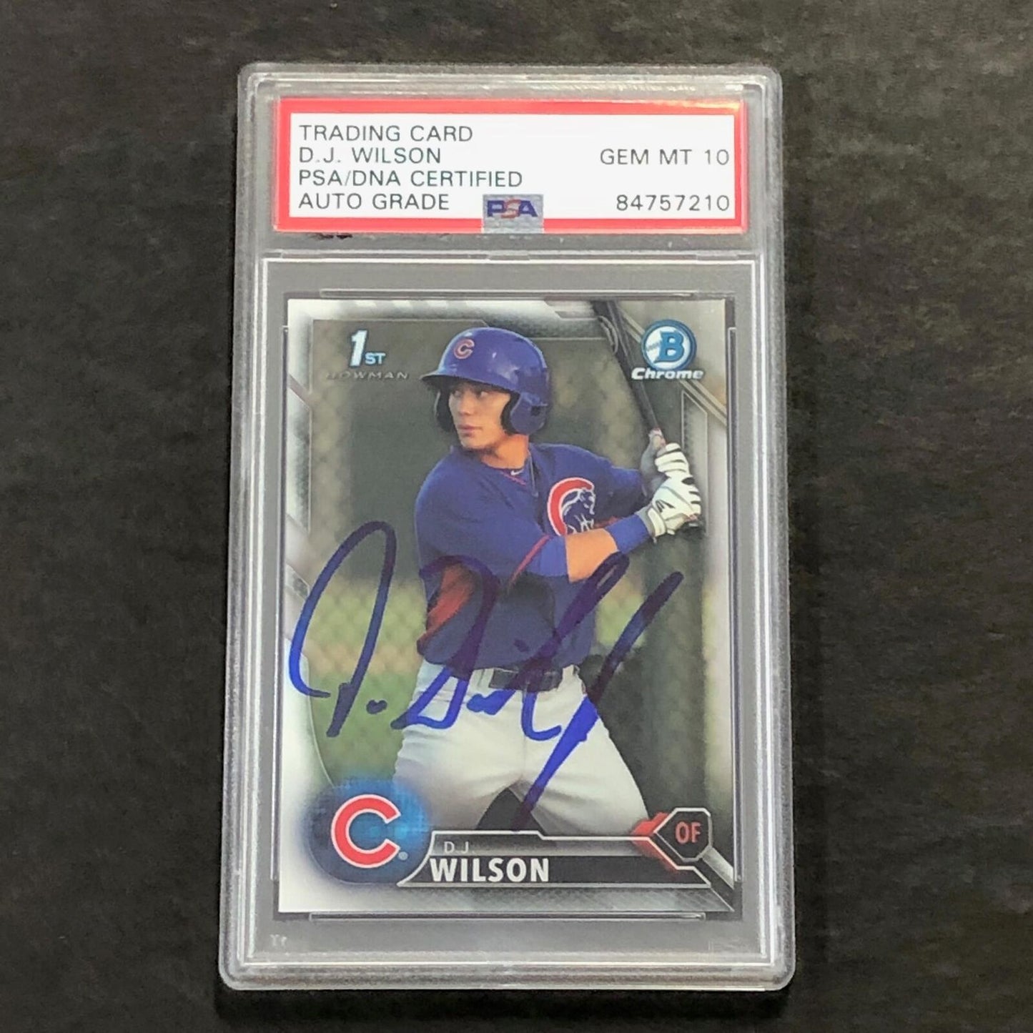 2016 Topps Bowman Chrome #BCP-170 D.J. Wilson Signed Card AUTO 10 PSA/DNA Slabbe