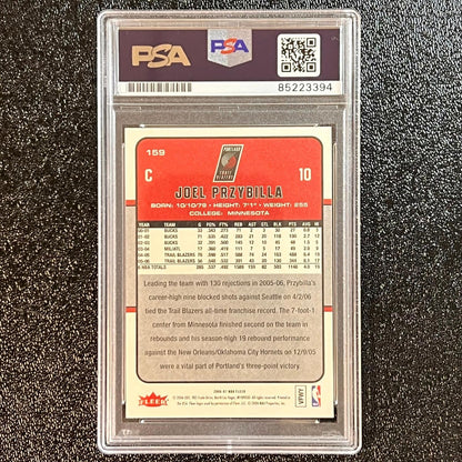 2006-07 Topps #159 Joel Przybilla Signed Card AUTO PSA Slabbed Trail Blazers