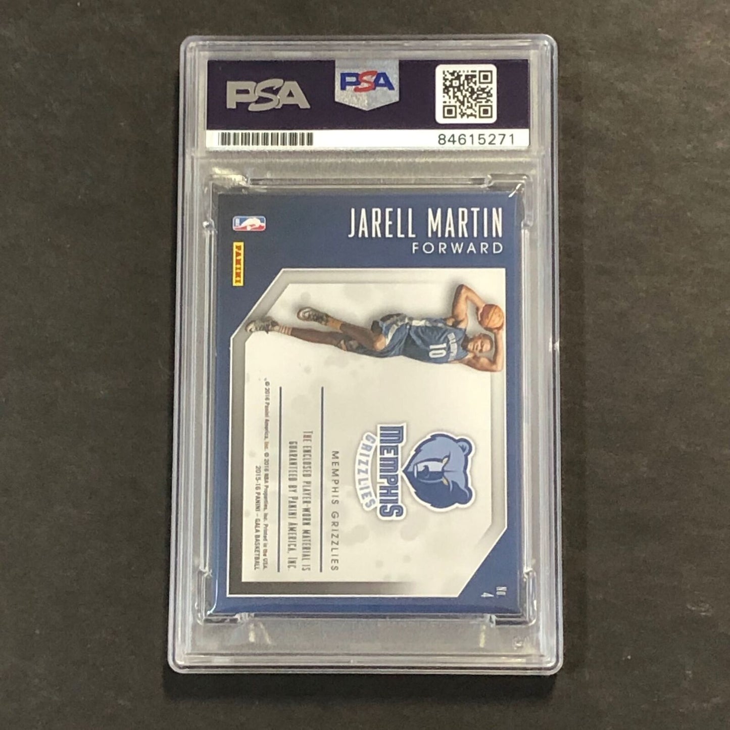 2015 Gala Coming Attractions #4 Jarell Martin Signed Relic Card AUTO 10 PSA Slab