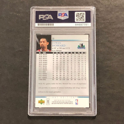2007-08 Upper Deck #10 Juwan Howard Signed Card AUTO PSA/DNA Slabbed Rockets