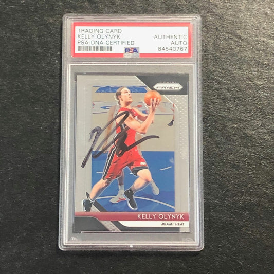 2018-19 Panini Prizm #236 Kelly Olynyk Signed Card AUTO PSA Slabbed Heat