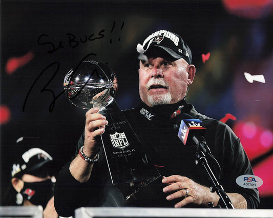 Bruce Arians Signed 8x10 Photo PSA Tampa Bay Buccaneers