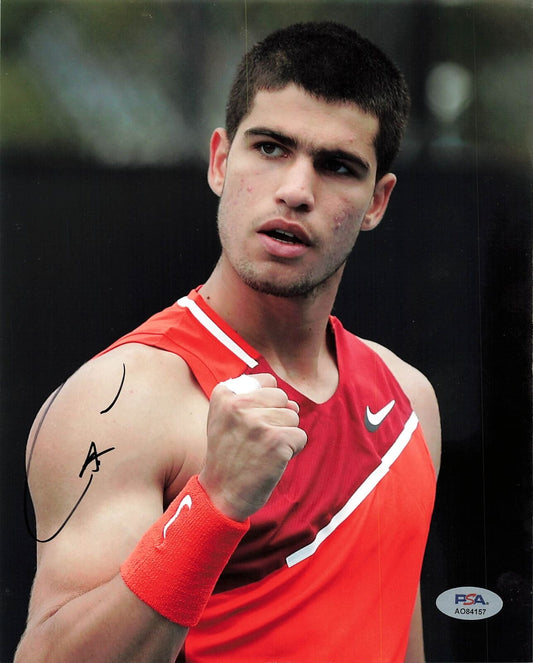 Carlos Alcaraz signed 8x10 photo PSA/DNA Tennis Autographed