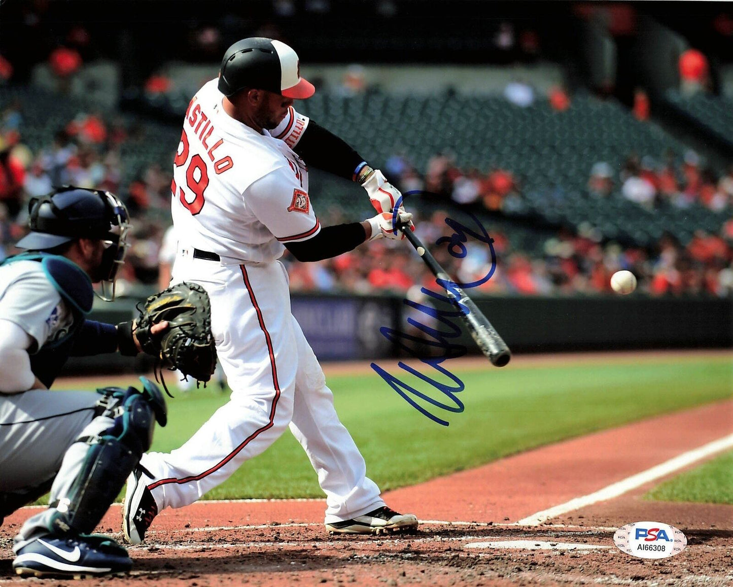 Welington Castillo signed 8x10 photo Baltimore Orioles PSA/DNA Autographed