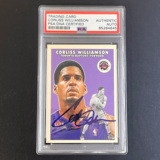 2000-01 Fleer Tradition #8 Corliss Williamson Signed Card AUTO PSA Slabbed Rapto