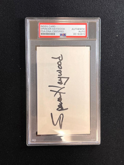 Spencer Haywood Signed Cut AUTO PSA Slabbed Sonics