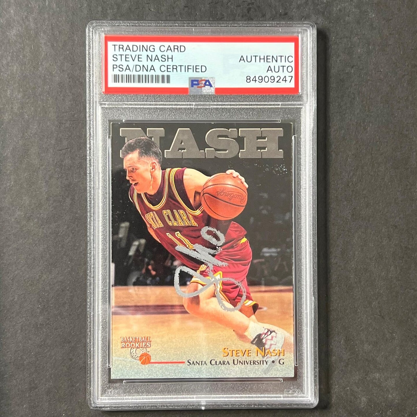 1996 The Score Board Basketball Rookies #18 Steve Nash Signed Card AUTO PSA/DNA