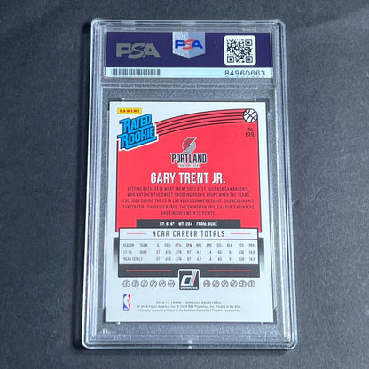 2018-19 Donruss Basketball #199 Gary Trent Jr Signed Rookie Card AUTO PSA Slabbe