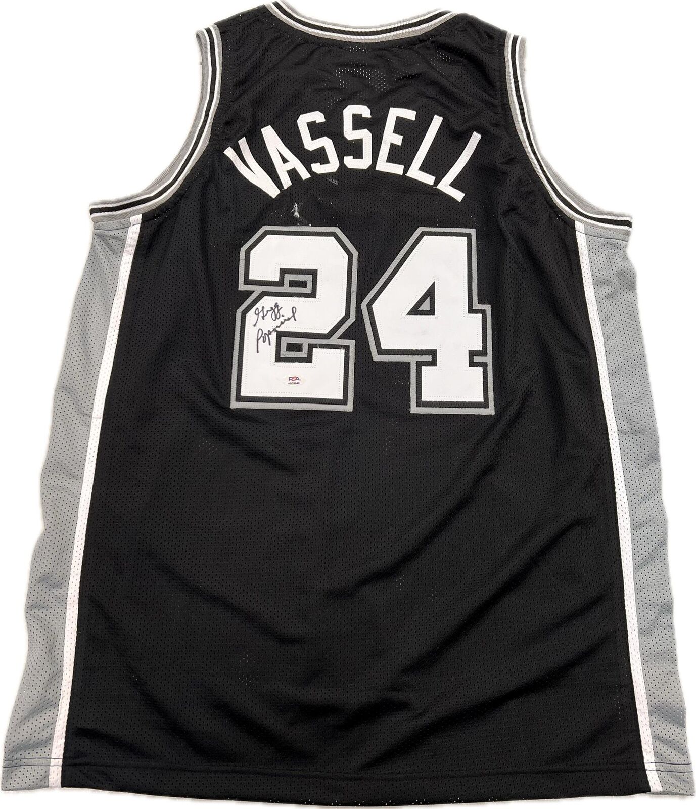 Gregg Popovich signed Devin Vassell jersey PSA/DNA Spurs Autographed