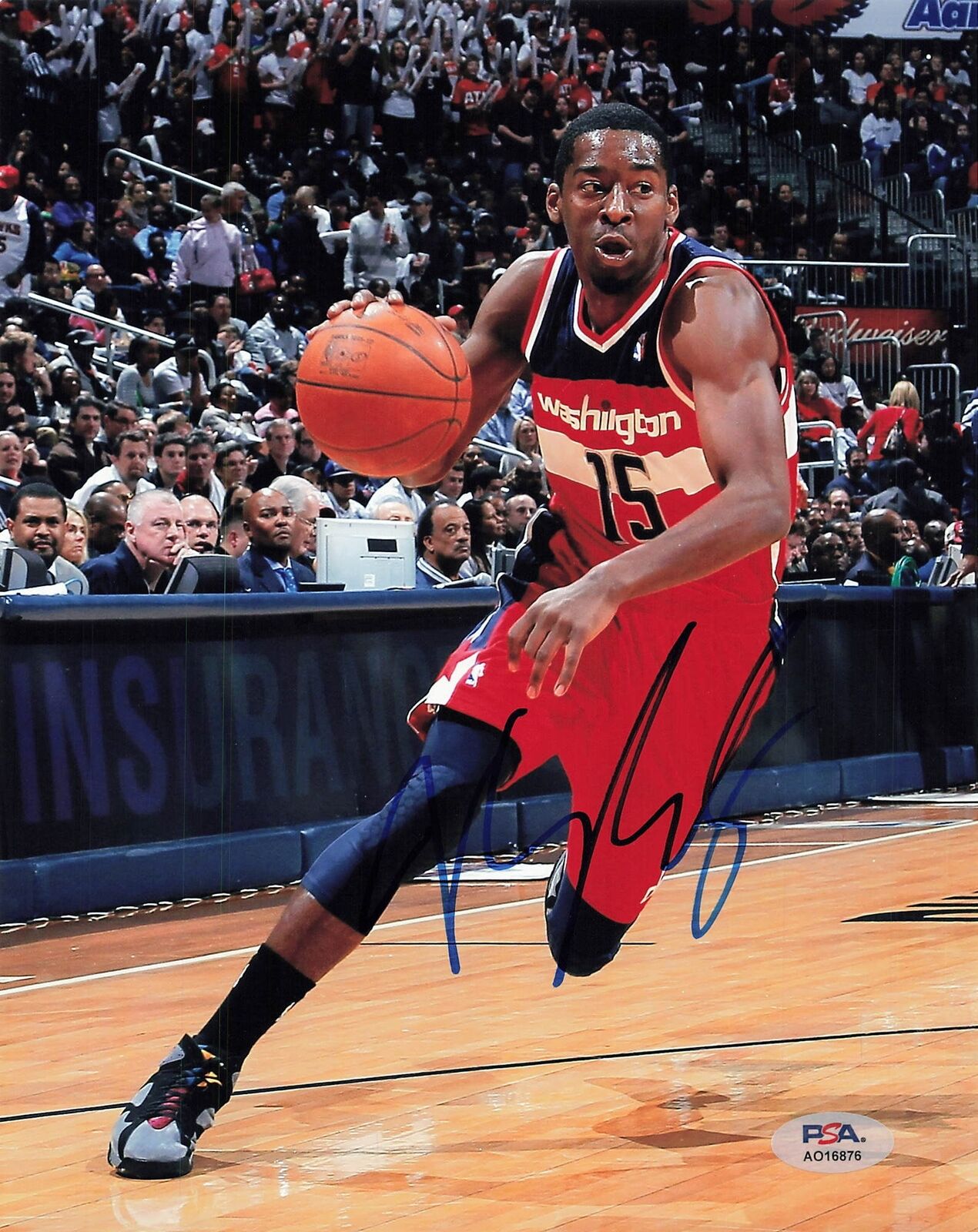 JORDAN CRAWFORD signed 8x10 photo PSA/DNA Washington Wizards Autographed