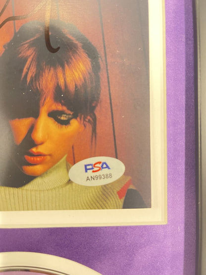 Taylor Swift Signed CD Cover Framed PSA/DNA Lavender Midnights Autographed