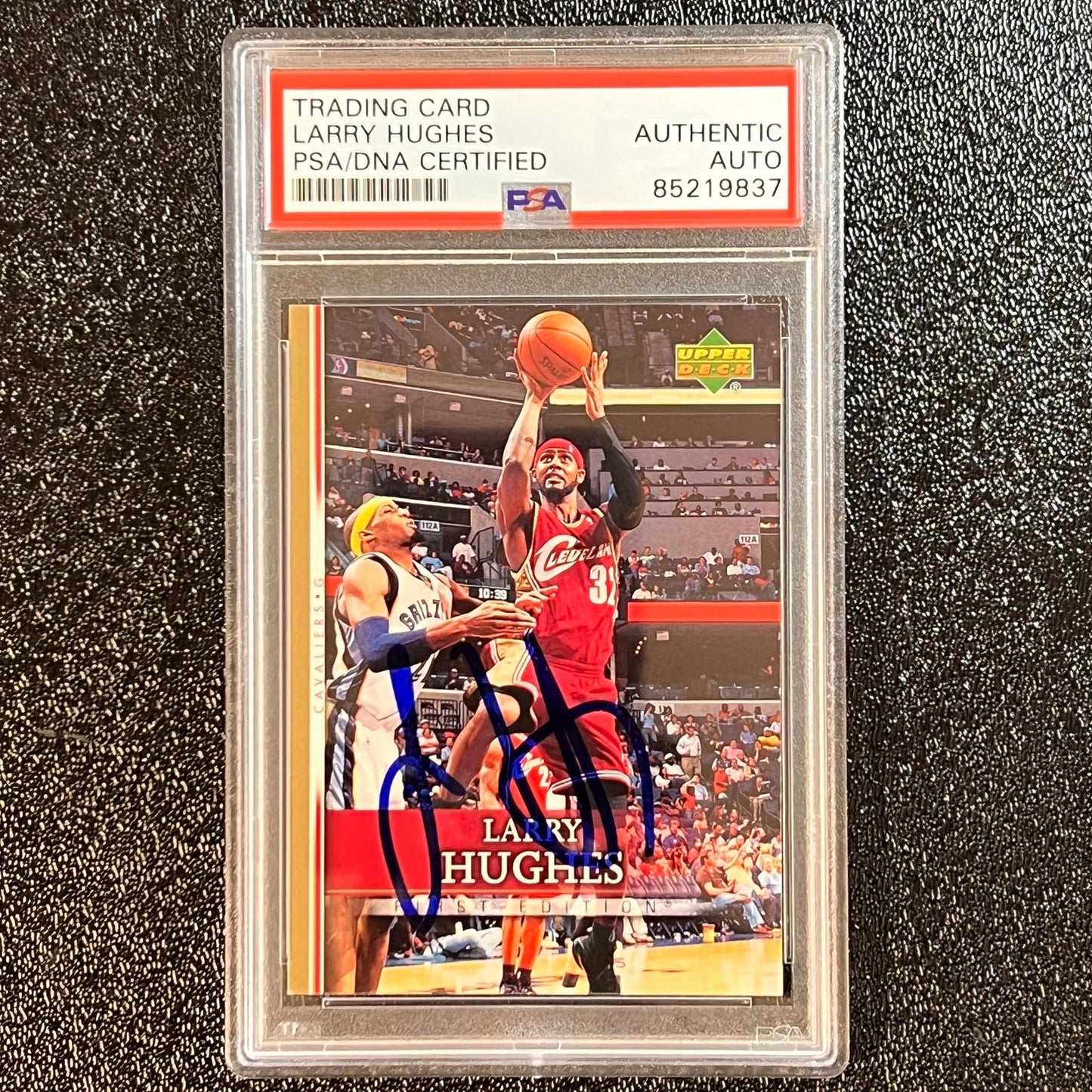 2007-08 Upper Deck #122 Larry Hughes Signed Card PSA Slabbed Cavaliers