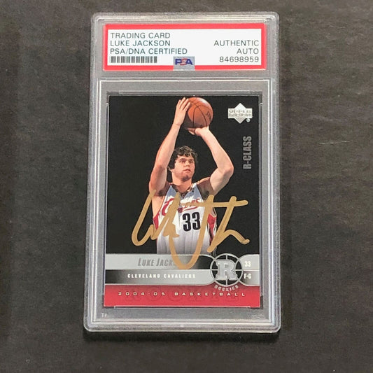 2004-05 Upper Deck Basketball #99 Luke Jackson Signed Card AUTO PSA Slabbed RC C