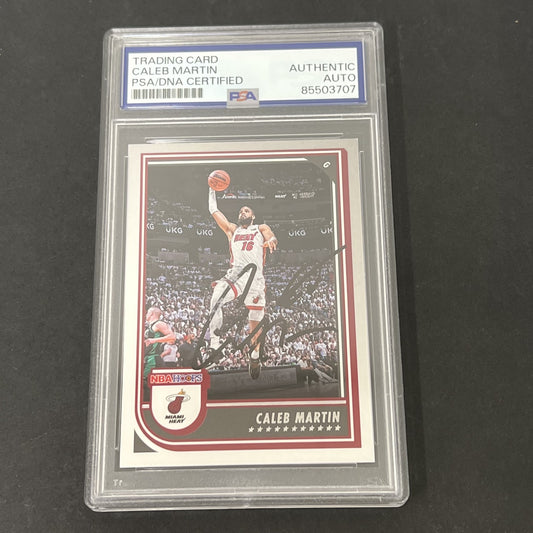 2022-23 Panini NBA Hoops #104 Caleb Martin signed card PSA