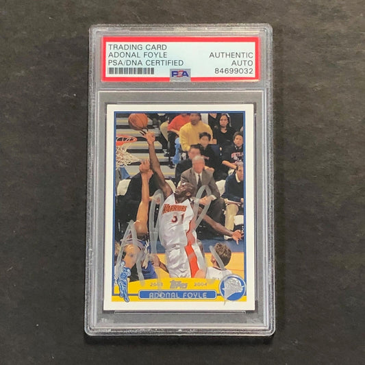 2003 Topps #213 Adonal Foyle Signed Card AUTO PSA Slabbed Warriors