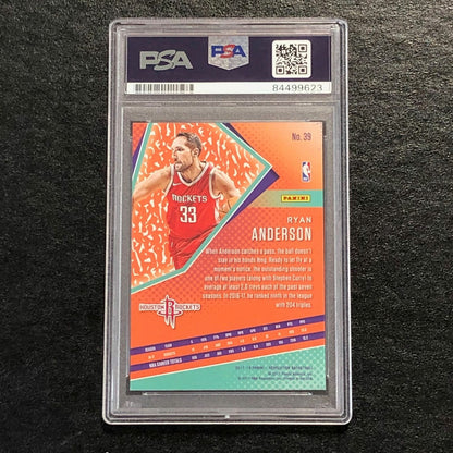 2017-18 Panini Revolution #39 Ryan Anderson Signed Card AUTO 10 PSA Slabbed Rock