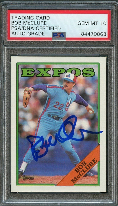 1988 Topps #313 Bob McClure signed card PSA/DNA slabbed Autographed AUTO Grade 1