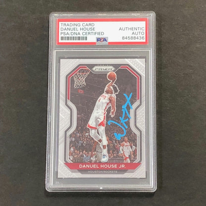 2020-21 Panini Prizm #80 DANUEL HOUSE Signed Card AUTO PSA Slabbed Rockets