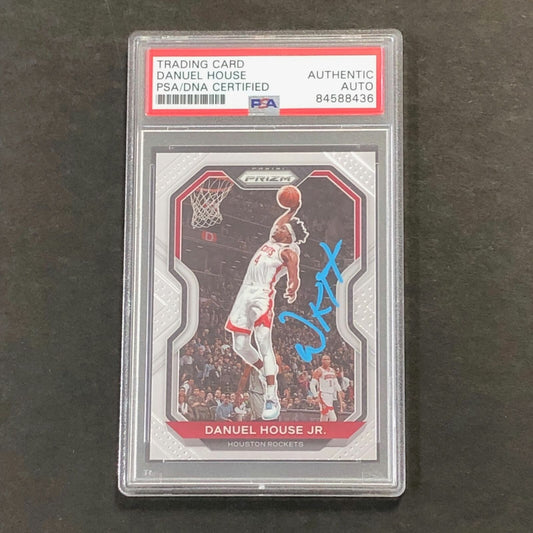 2020-21 Panini Prizm #80 DANUEL HOUSE Signed Card AUTO PSA Slabbed Rockets