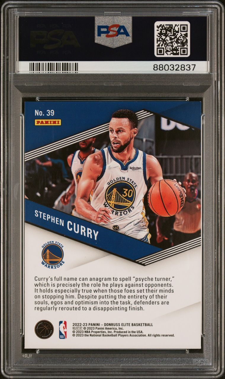 2022 Panini-Donruss Elite Spellbound #39 Stephen Curry Signed PSA Authentic AUTO