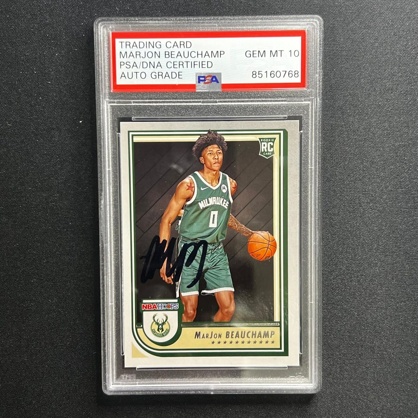 2022-23 Panini Hoops #254 Marjon Beauchamp Signed Card AUTO 10 PSA/DNA Slabbed B