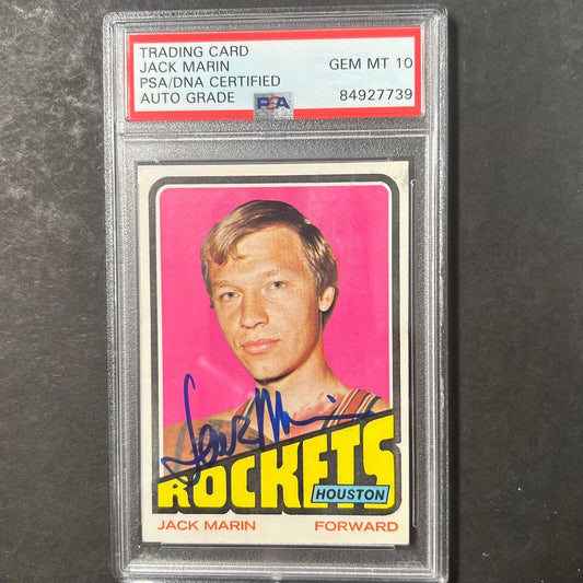 1972 Topps #70 Jack Marin Signed Card AUTO 10 PSA Slabbed Rockets