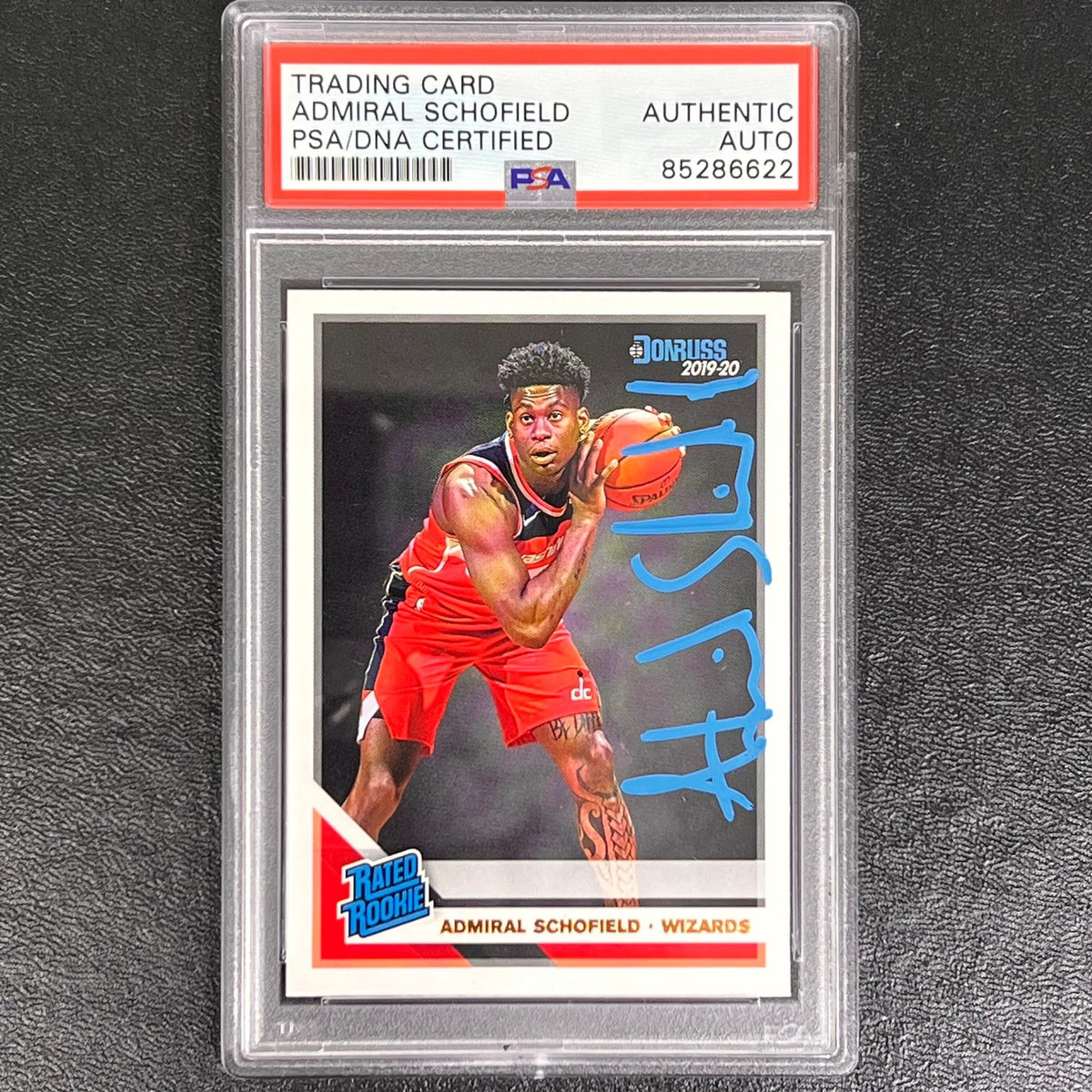 2019-20 Panini Donruss Rated Rookie #239 Admiral Schofield Signed Card AUTO PSA