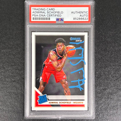 2019-20 Panini Donruss Rated Rookie #239 Admiral Schofield Signed Card AUTO PSA