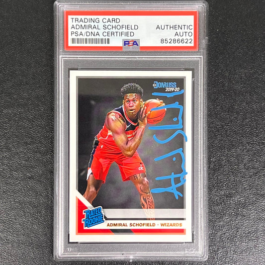2019-20 Panini Donruss Rated Rookie #239 Admiral Schofield Signed Card AUTO PSA