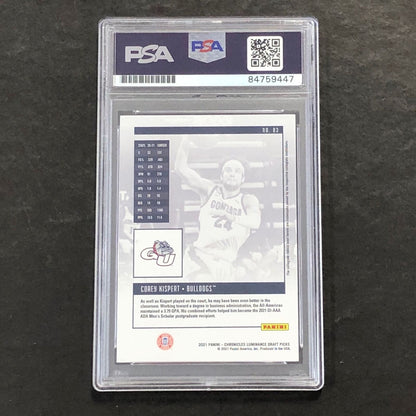 2021-22 Chronicles Luminance #83 COREY KISPERT Signed Card AUTO PSA Slabbed Gonz