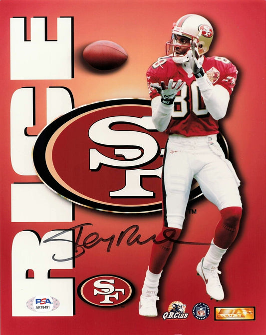 JERRY RICE signed 8x10 photo PSA/DNA San Francisco 49ers Autographed