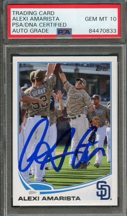 2013 Topps Update #US97 Alexi Amarista Signed Card PSA Slabbed Auto 10 Padres