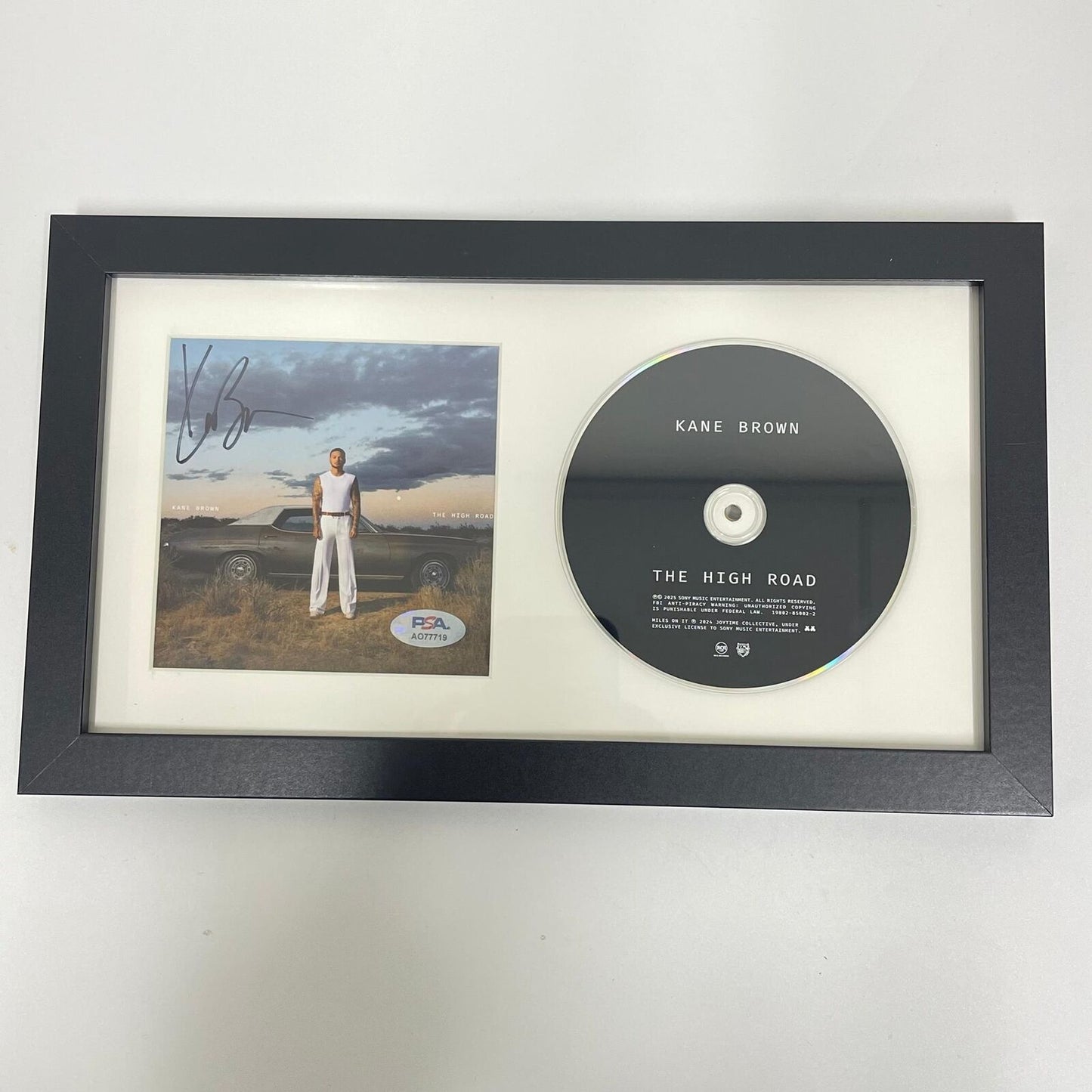 Kane Brown Signed CD Cover Framed PSA/DNA The High Road Autographed