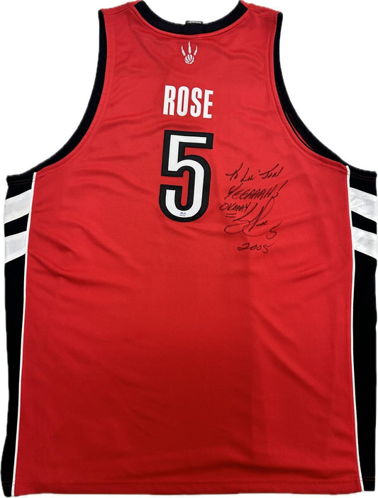 Jalen Rose Signed jersey PSA/DNA Toronto Raptors Autographed