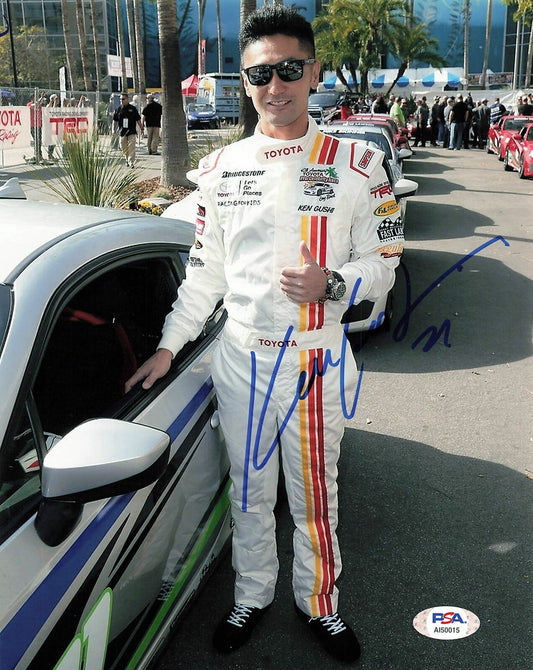 Ken Gushi signed 8x10 photo PSA/DNA Autographed Racing