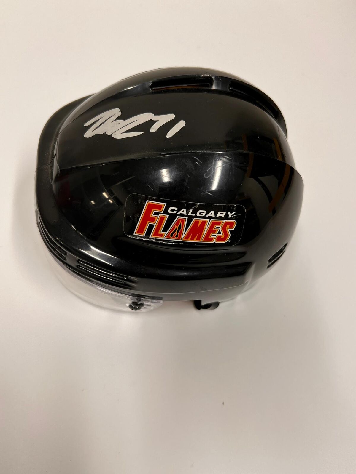 Walker Duehr signed Mini Helmet PSA/DNA Calgary Flames Autographed