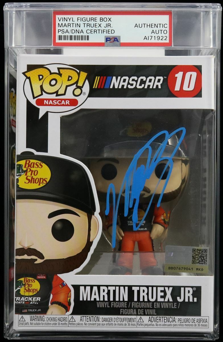 Martin Truex Jr Signed Funko Pop #10 PSA/DNA Encapsulated Autographed Nascar