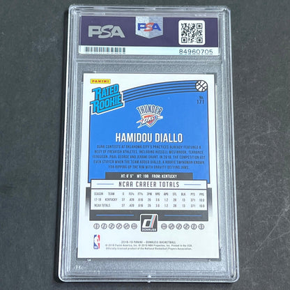 2018-19 Panini Donruss #171 Hamidou Diallo Signed Card AUTO PSA Slabbed RC Thund