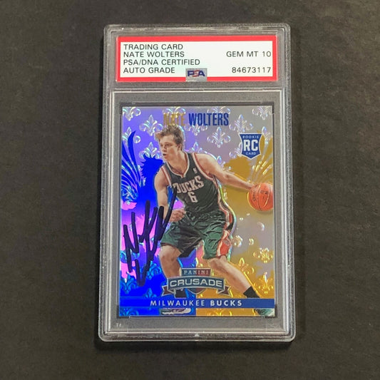 2013-14 Panini Crusade #231 Nate Wolters Signed Card AUTO 10 PSA/DNA Slabbed RC