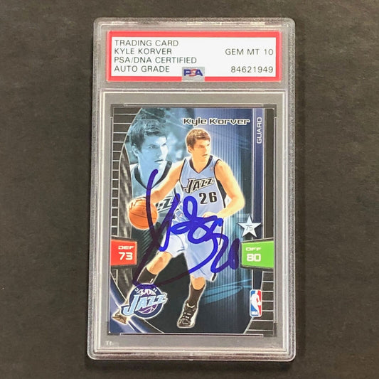 2009-10 Adrenalyn XL #166 Kyle Korver Signed Card AUTO 10 PSA Slabbed Jazz