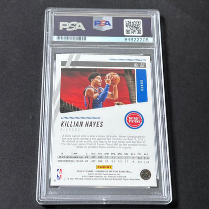 2020-21 Panini Prestige #56 Killian Hayes Signed Card AUTO 10 PSA Slabbed RC Pis