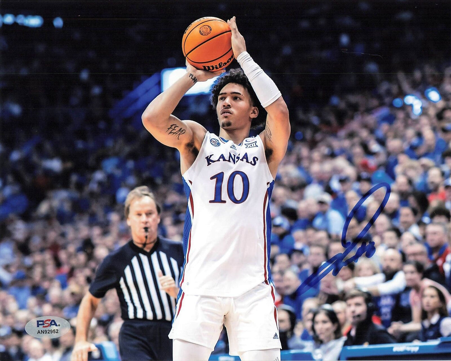 Jalen Wilson signed 8x10 photo PSA/DNA Kansas Jayhawks Autographed