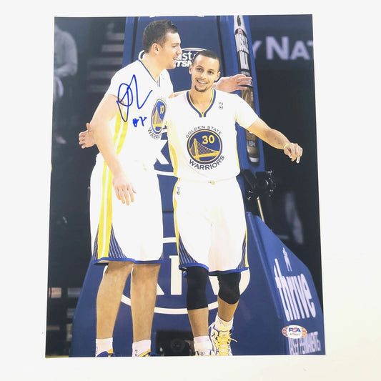 David Lee signed 11x14 photo PSA/DNA Golden State Warriors Autographed