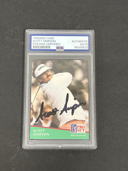 1991 Pro Set #125 Scott Simpson Signed Card PSA/DNA Slabbed AUTO Golf