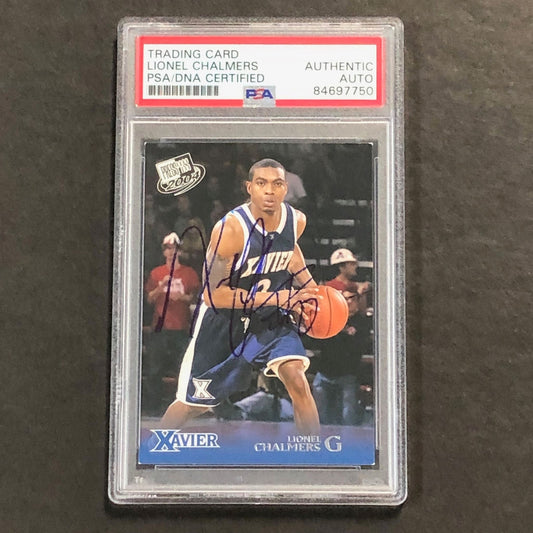 2004 Press Pass #6 Lionel Chalmers Signed Card AUTO PSA Slabbed Xavier