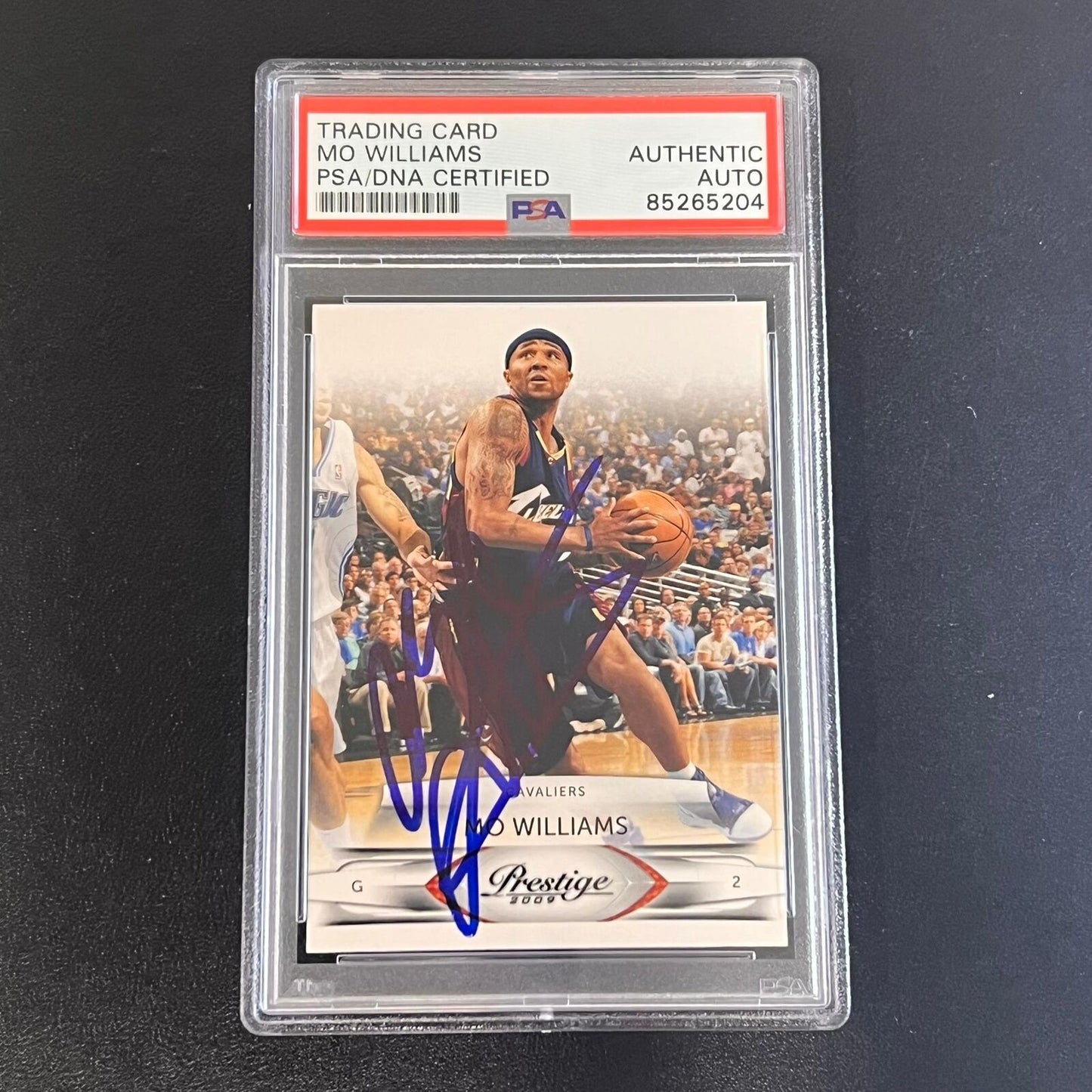 2009-10 Panini Prestige #17 Maurice Mo Williams Signed Card AUTO PSA Slabbed Cav